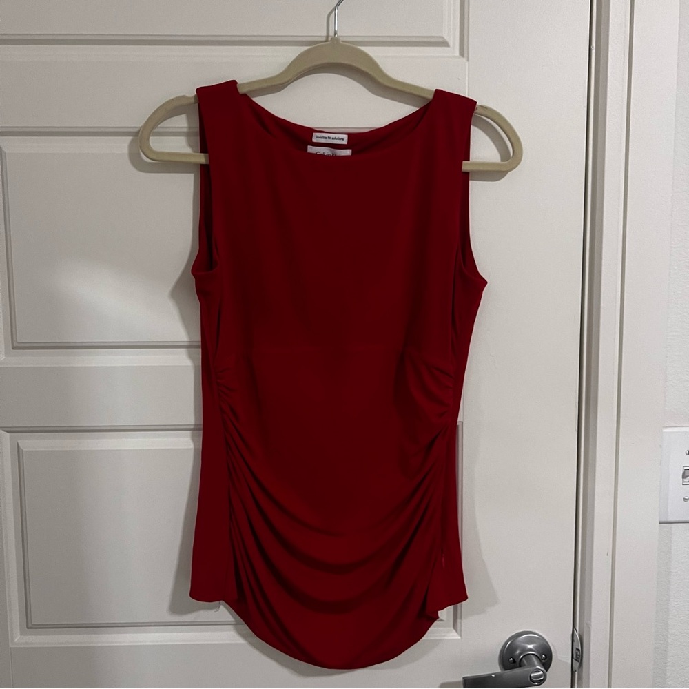 Calvin Klein Red Control Blouse